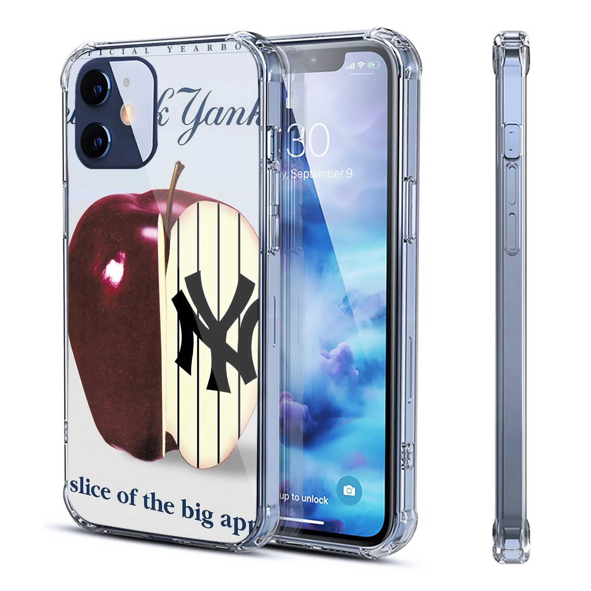 New York Yankees 202 Clear IPhone 12 Case – Soft TPU With UV Print – Enhanced Drop Protection, Precise Fit, Anti-Fingerprint, Customizable Design, Scratch-Resistant, Yellow-Resistant